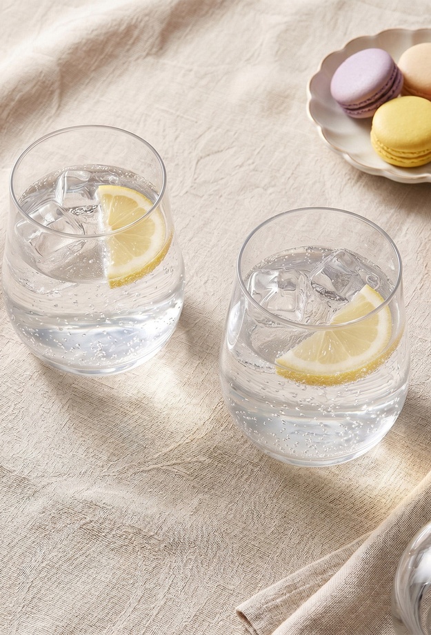 Paşabahçe Drop Crystallin 2'li Meşrubat ve Su Bardağı - Şeffaf - 342 ml