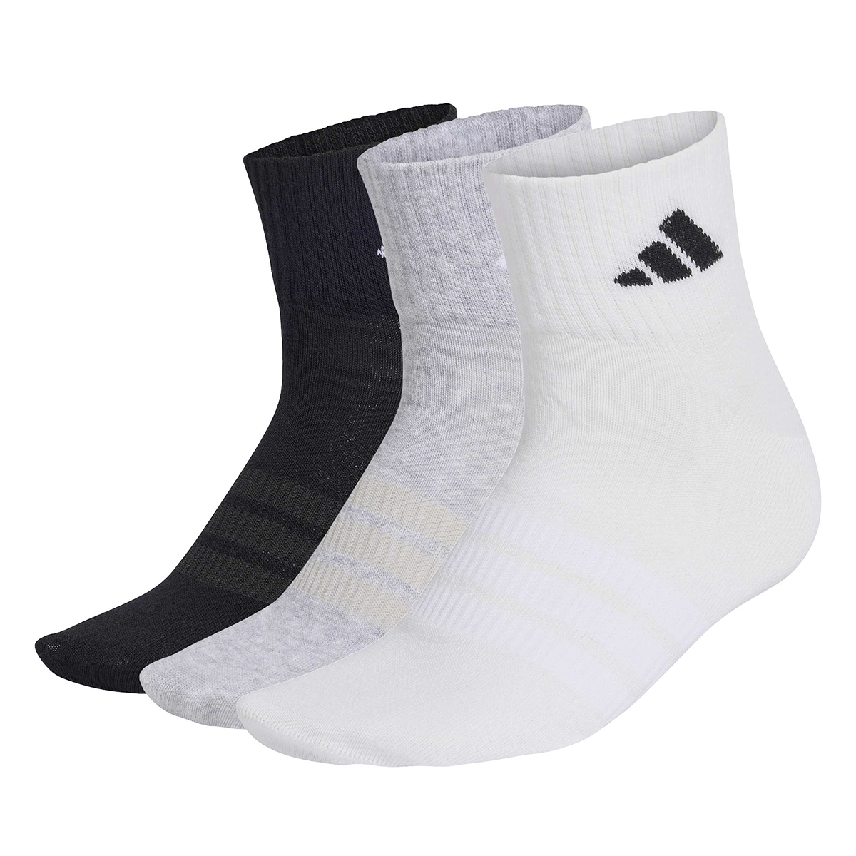 Thin&Light Sportswear Ankle 3'lü Unisex Gri Günlük Stil Çorap KC9614