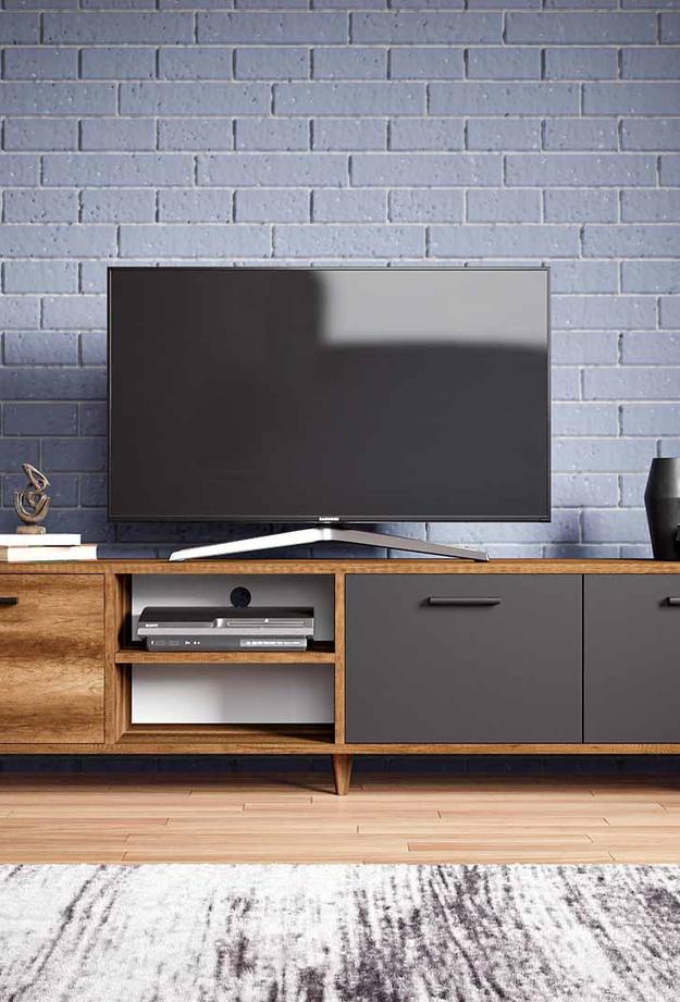 Just Home Irmak Tv Ünitesi - Barok Ceviz - Suntalam - 180 cm