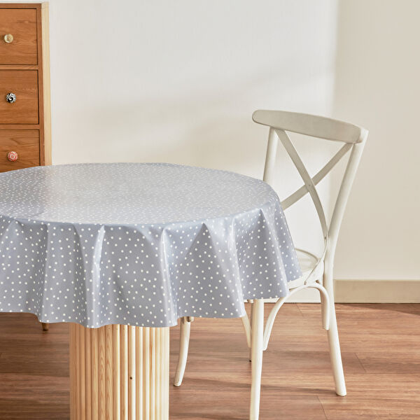 Karaca Home Luna Puantiyeli Pvc Masa Örtüsü Mavi