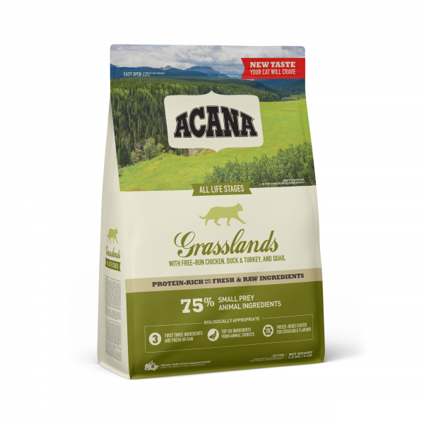 Acana Grasslands Ördekli ve Tavuklu Tahılsız Kedi Maması 1,8kg