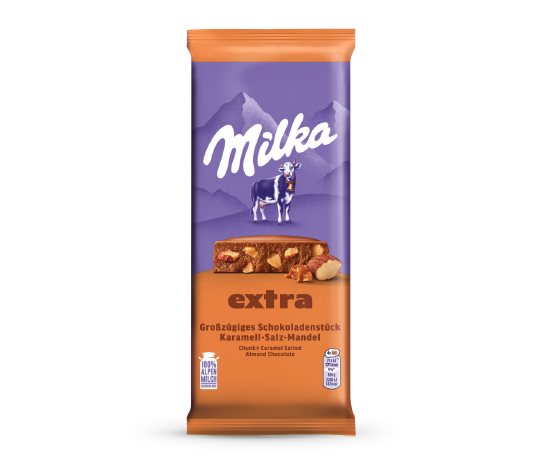 Tuzlu Karamel ve Bademli Sütlü Çikolata