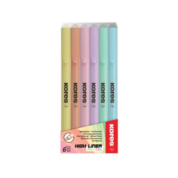 Kores Pastel Highlighter kalem 6'lı