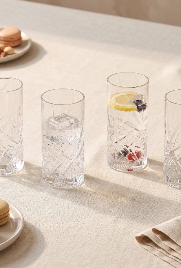 Paşabahçe Cielo 4'lü Meşrubat ve Su Bardağı - Şeffaf - 350 ml
